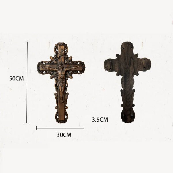 Christmas Crucifixion Wooden Beech Jesus Cross Carving Cathilic Wall Decoration Sculpture Crafts