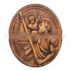 Church Decoration Saint Christopher Holy Man Beech Wood carving Decor Wall Cathilic