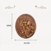 Church Decoration Saint Christopher Holy Man Beech Wood carving Decor Wall Cathilic