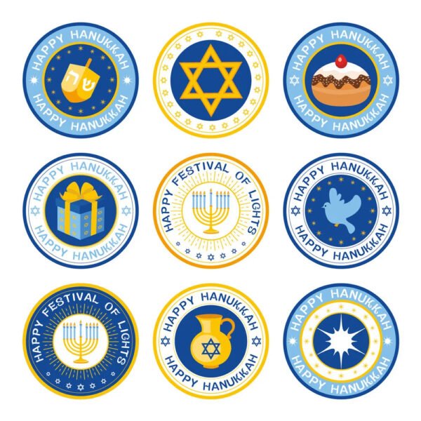 Church Utensils Jewish David Star Paster Mazah Bread Passover Bag Hanukkah Matzah Circular Menorah Sticker Envelope