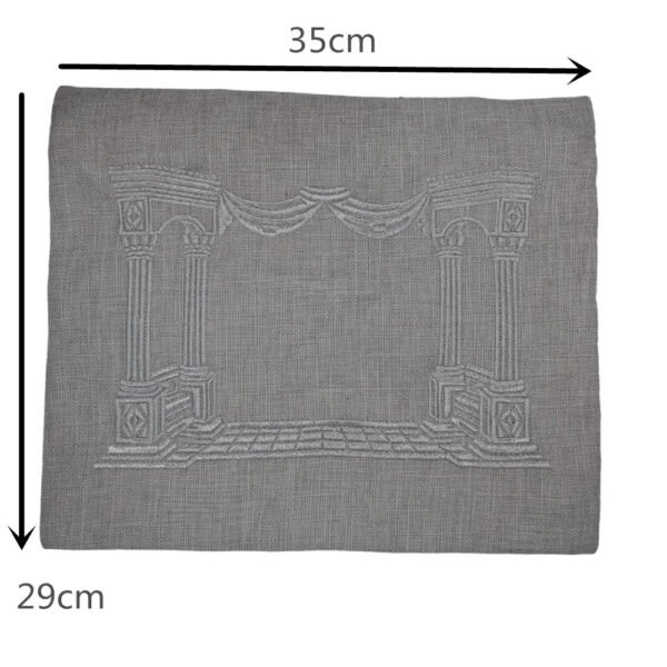 Church Utensils Judaica Linen Tefillin Bag For Tallit With House Desin Embroidery