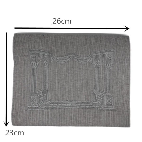 Church Utensils Judaica Linen Tefillin Bag For Tallit With House Desin Embroidery