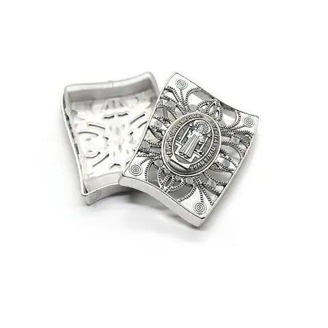 Church Utensils Rosary Gift Box Virgin Mary Zinc Leaky Catholic Necklace Jewelry Organizer Wrap Religious Jesus Christ Pattern