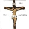 Church Utensils Wall Cross Jesus Crucifix Resin 60cm Christ Catholic Religious Home Decoration Priest