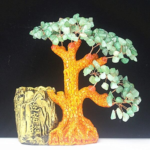 Magicun Crystal~Citrine Lucky Tree Fortune Tree Welcome Guest Pine Fashion Home Crafts Feature Decoration Pen Holder Tree