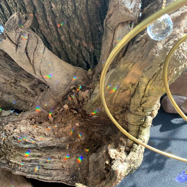 Clear Crystal Quartz Suncatcher, Crystal Point Rainbow Maker, Self Care Gift