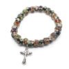 Cloisonne Cross Bracelet Church Utensils Orthodox Saint Benedict Siver Bead Christ Icon Rosary Catholic Gift