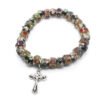 Cloisonne Cross Bracelet Church Utensils Orthodox Saint Benedict Siver Bead Christ Icon Rosary Catholic Gift