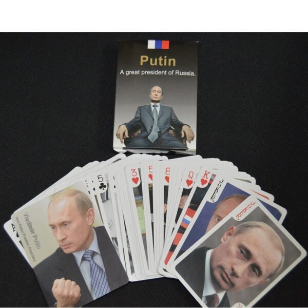 Collection poker 54pcs President of the Russian Vladimir Putin poker set celebrity playing cards deck novelty present pokers   Game related