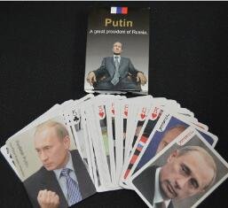 Collection poker 54pcs President of the Russian Vladimir Putin poker set celebrity playing cards deck novelty present pokers   Game related