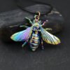 Color Daeth Head Bee Pendant  Insect Necklace
