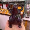 Crashing Bull Resin Statue Crystal Ball Base Sphere Display Stand Auspicious Wishful Ornaments Luck Wealth  Home Decor