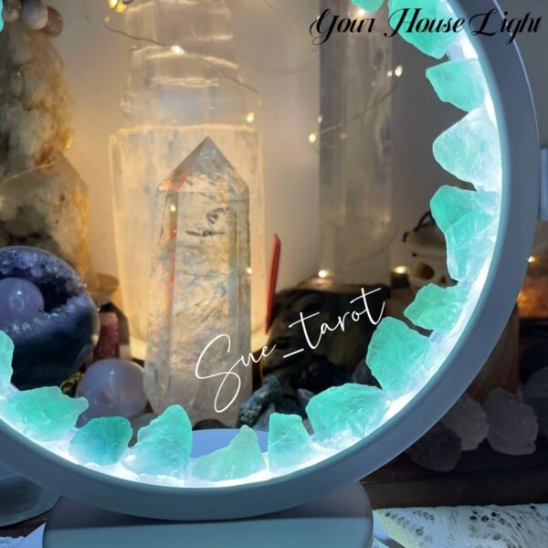 Creatitive Energy Mineral Stone Lamp Healing Crystals Night Light Home Lucky Gather Wealth Stone Decoration Energy Reiki Chakra