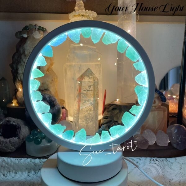 Creatitive Energy Mineral Stone Lamp Healing Crystals Night Light Home Lucky Gather Wealth Stone Decoration Energy Reiki Chakra