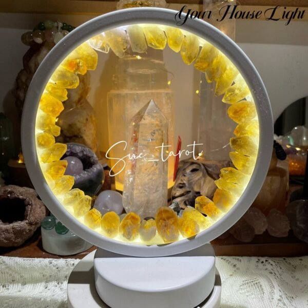 Creatitive Energy Mineral Stone Lamp Healing Crystals Night Light Home Lucky Gather Wealth Stone Decoration Energy Reiki Chakra