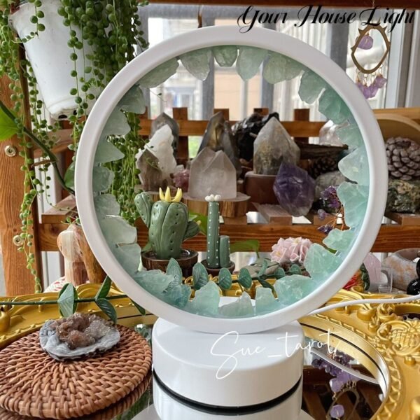 Creatitive Energy Mineral Stone Lamp Healing Crystals Night Light Home Lucky Gather Wealth Stone Decoration Energy Reiki Chakra