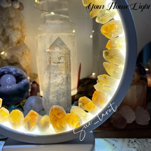 Creatitive Energy Mineral Stone Lamp Healing Crystals Night Light Home Lucky Gather Wealth Stone Decoration Energy Reiki Chakra