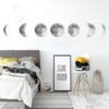 Creative Moon phase 3D Wall Sticker Home living room wall decoration Mural Art Decals background decor Moon stickers  Wall Decor