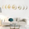 Creative Moon phase 3D Wall Sticker Home living room wall decoration Mural Art Decals background decor Moon stickers  Wall Decor