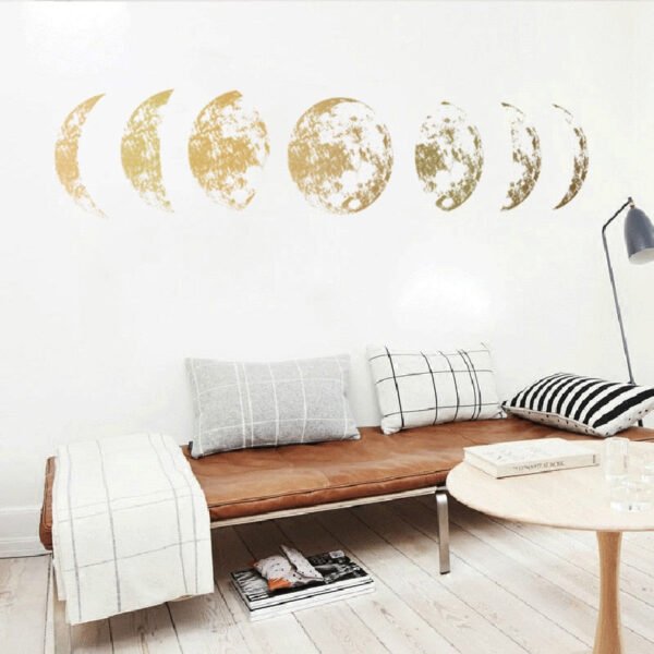 Creative Moon phase 3D Wall Sticker Home living room wall decoration Mural Art Decals background decor Moon stickers  Wall Decor