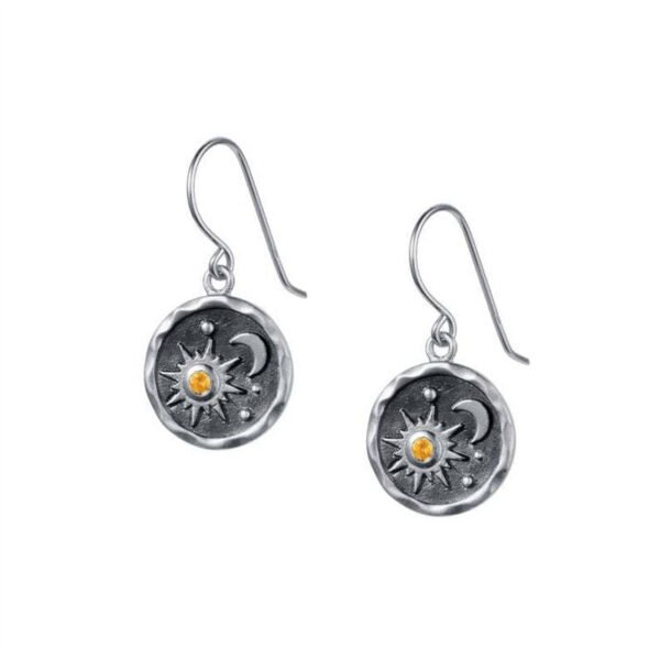Creativity Fashion Sun Moon star Drop Earring