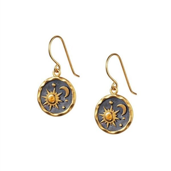 Creativity Fashion Sun Moon star Drop Earring