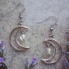 Crescent Moon Dreamland Earrings Phase Boho Witchy Brass Hippie Fashion Jewelry  Girlfriend Drop Metal Statement