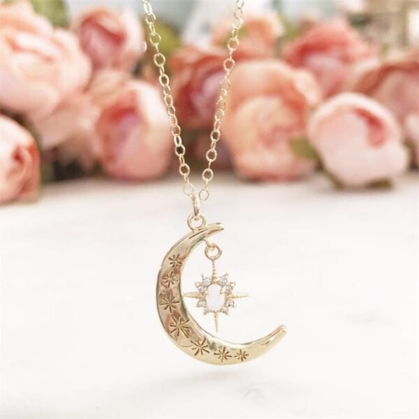 Crescent Moon Sta Statement Necklaces