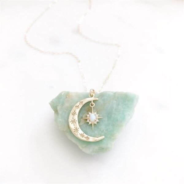 Crescent Moon Sta Statement Necklaces