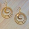 Crescent Moon Universe Earrings Brass Celestial Witch Gothic Jewelry For Women