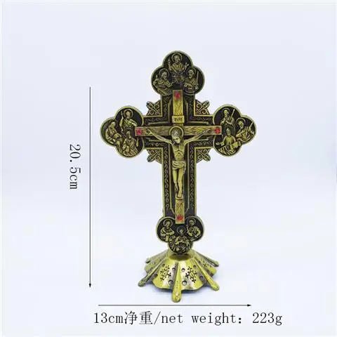 Cross Decor Jesus Christ Church Utensils Twelve Apostles Of Catholic Religious Orthodox Metal Craft Crucifixo Priest Ornament