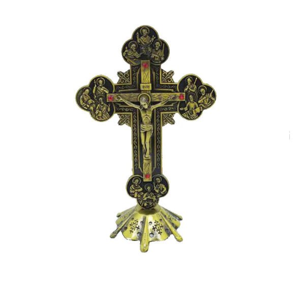 Cross Decor Jesus Christ Church Utensils Twelve Apostles Of Catholic Religious Orthodox Metal Craft Crucifixo Priest Ornament