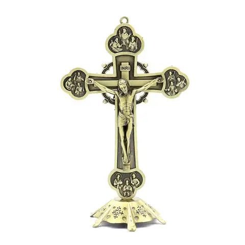 Cross Decor Jesus Christ Church Utensils Twelve Apostles Of Catholic Religious Orthodox Metal Craft Crucifixo Priest Ornament