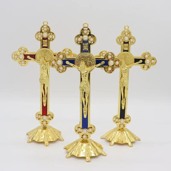 Cross Decor Jesus Christ Church Utensils Twelve Apostles Of Catholic Religious Orthodox Metal Craft Crucifixo Priest Ornament
