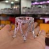 Crown Metal Crystal Ball Holder Sphere Display Stand Desktop Home Decoration Photography Props