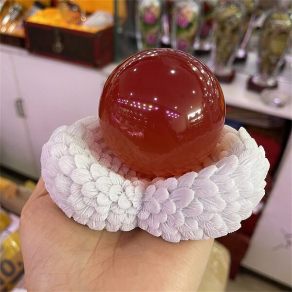 Crystal Ball Base Angel Wings Feather Heart Shape Sphere Stand Resin Charms Craft Ornament Home Decor Suitable for 4-8cm Ball