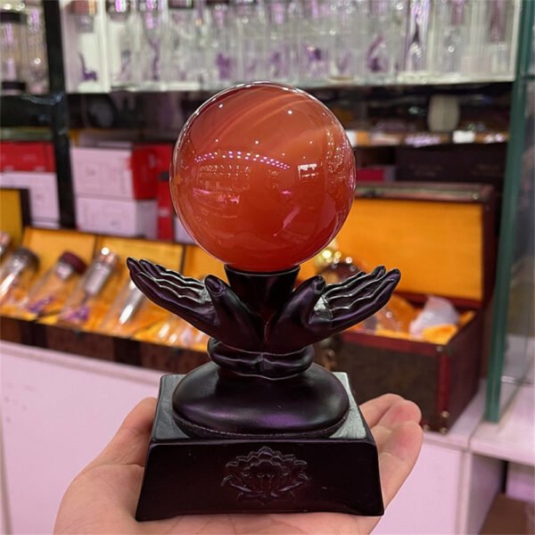 Crystal Ball Base Elephant Tree Stump Buddha Hand Resin Statue Crafts Ornaments Mascot Furniture Accessories Home Decoration