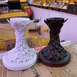 Crystal Ball Base Embos Carved Feather Resin Pendulum Stand Magic Ball Display Bracket Home Decoration Accessories