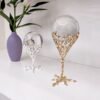 Crystal Ball Base Mesh Wine Glass Alloy Magic Sphere Display Stand Living Room Wine Cabinet Home Decoration Photography Props