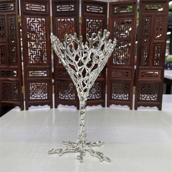 Crystal Ball Base Mesh Wine Glass Alloy Magic Sphere Display Stand Living Room Wine Cabinet Home Decoration Photography Props