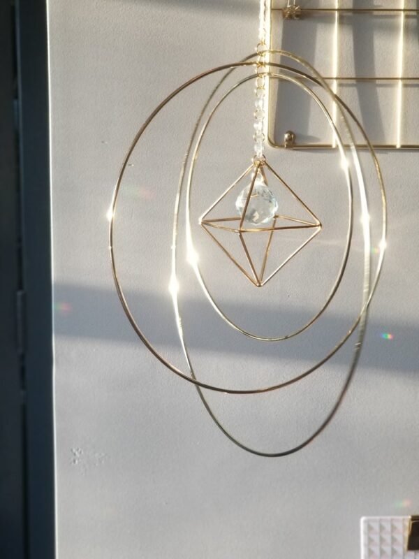 Crystal Hoop Suncatcher Prism Windows Hanging Rainbow Maker Feng Shui Garden Jewelry