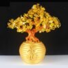Magicun Crystal~Crystal Lucky Money Fortune Tree LUCKY Fortune Wealth Chinese Golden Home Office Decoration Best Gifts Tabletop Ornament Crafts