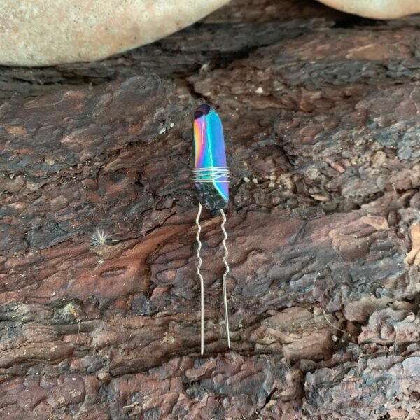 Crystal Quartz Raw Hair Pin Bridal Hair Pin Handmade Qquartz Bobby Pin Boho Unique Hair Piece Wedding