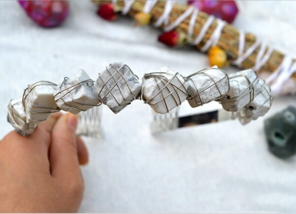 Crystal Rough Stone Crown Raw Crystal Irregular Quartz  Amethyst Seven Chakra Hair Band BOHO Gift