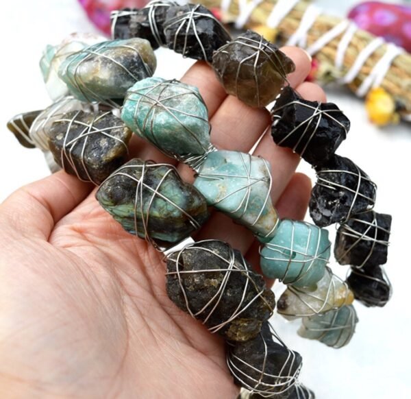 Crystal Rough Stone Crown Raw Crystal Irregular Quartz  Amethyst Seven Chakra Hair Band BOHO Gift