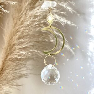 Crystal-Sun-Catcher-Prism-Sun-Moon-Quartz-Lightcatcher-Rainbow-Maker Crystal Sun Catcher Prism Sun Moon Quartz Lightcatcher Rainbow Maker