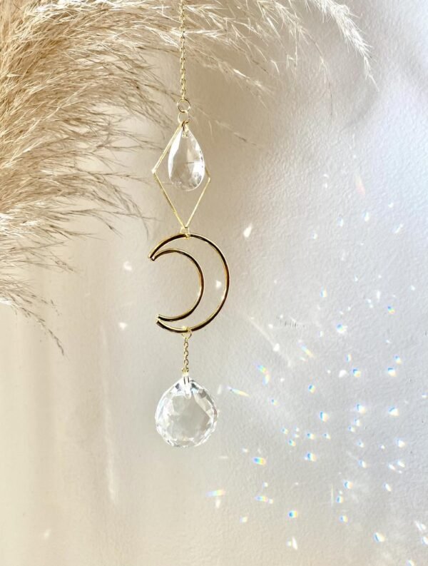 Crystal Sun Catcher Prism Sun Moon Quartz Lightcatcher Rainbow Maker