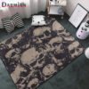 DARMIAN 3D Living Room Carpet Gothic Style Skull Print Plush Soft Floor Decoration Rug Washable Home Bedroom Floor Bedside Mats