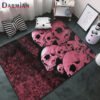 DARMIAN 3D Living Room Carpet Gothic Style Skull Print Plush Soft Floor Decoration Rug Washable Home Bedroom Floor Bedside Mats