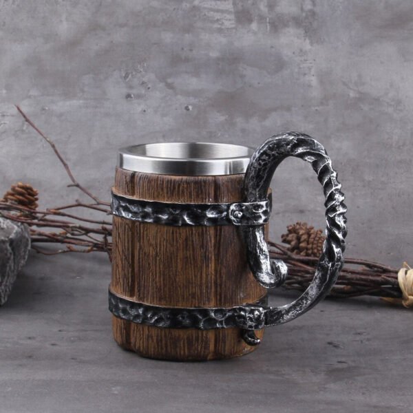 Danegeld Tankard Mug With Stainless Steel Insert Resin Skull Viking Coffee Beer Mugs Cup BEST Birthday Gift 600ml